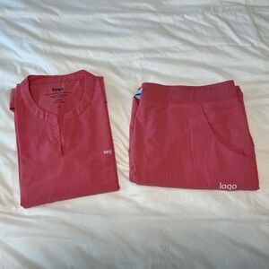 Lago Scrub Set in Rose - Top 2XL, Pants 2XL